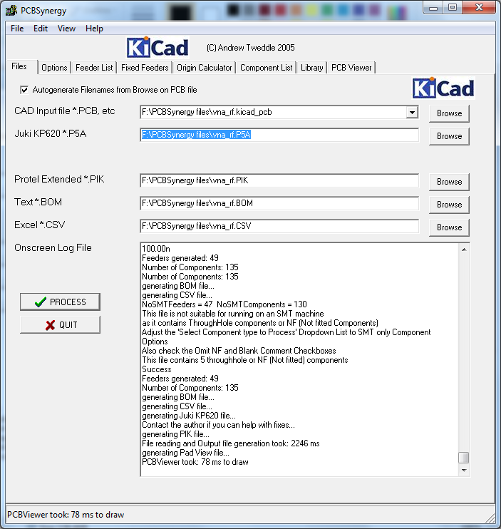 Opening Kicad file